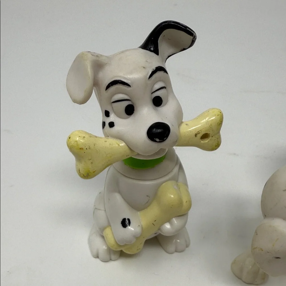 Vintage Walt Disney 101 Dalmatian Figurines  - White and Black 3” Christmas Toys
